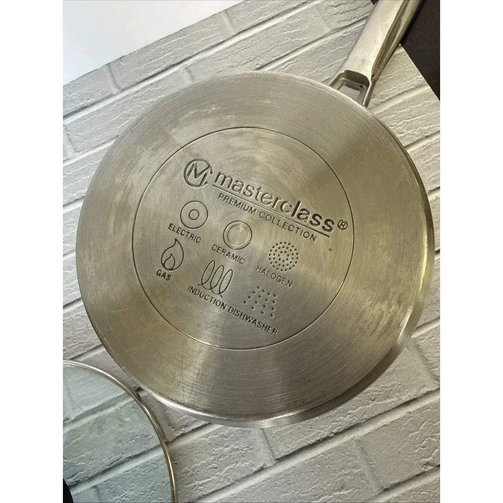 Masterclass Premium Cookware Stainless Steel Sauce Pan 1.5 L‎ W\ Lid Induction
